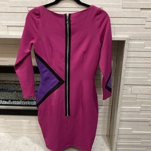 Fuschia knew length dress. It’s a designer made dress with no label. New no tags